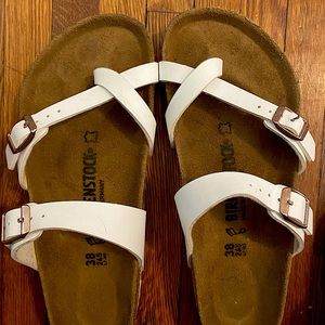 White strap Birkenstocks